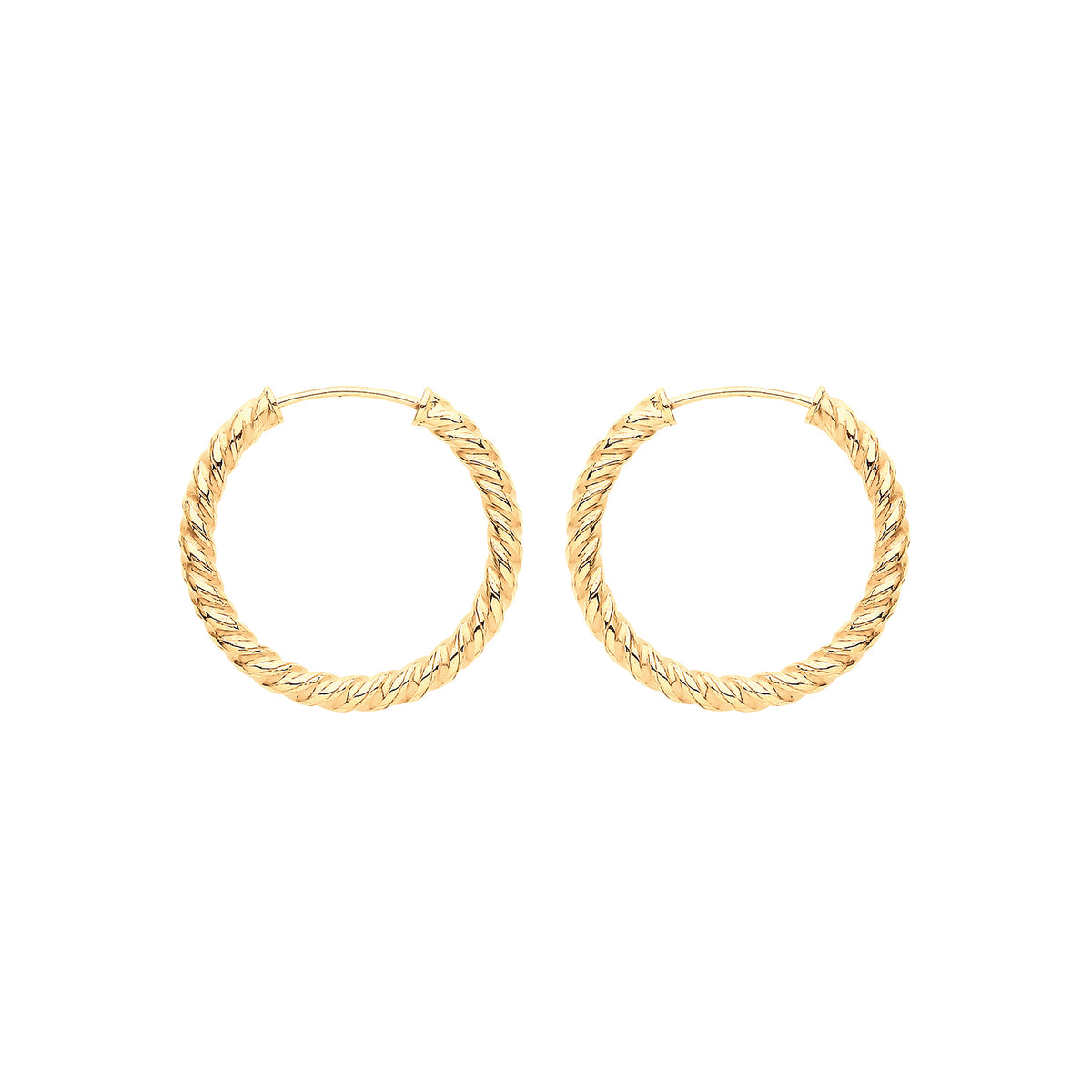 9ct Gold Twisted Sleepers - ES181