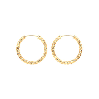 9ct Gold Twisted Sleepers - ES181