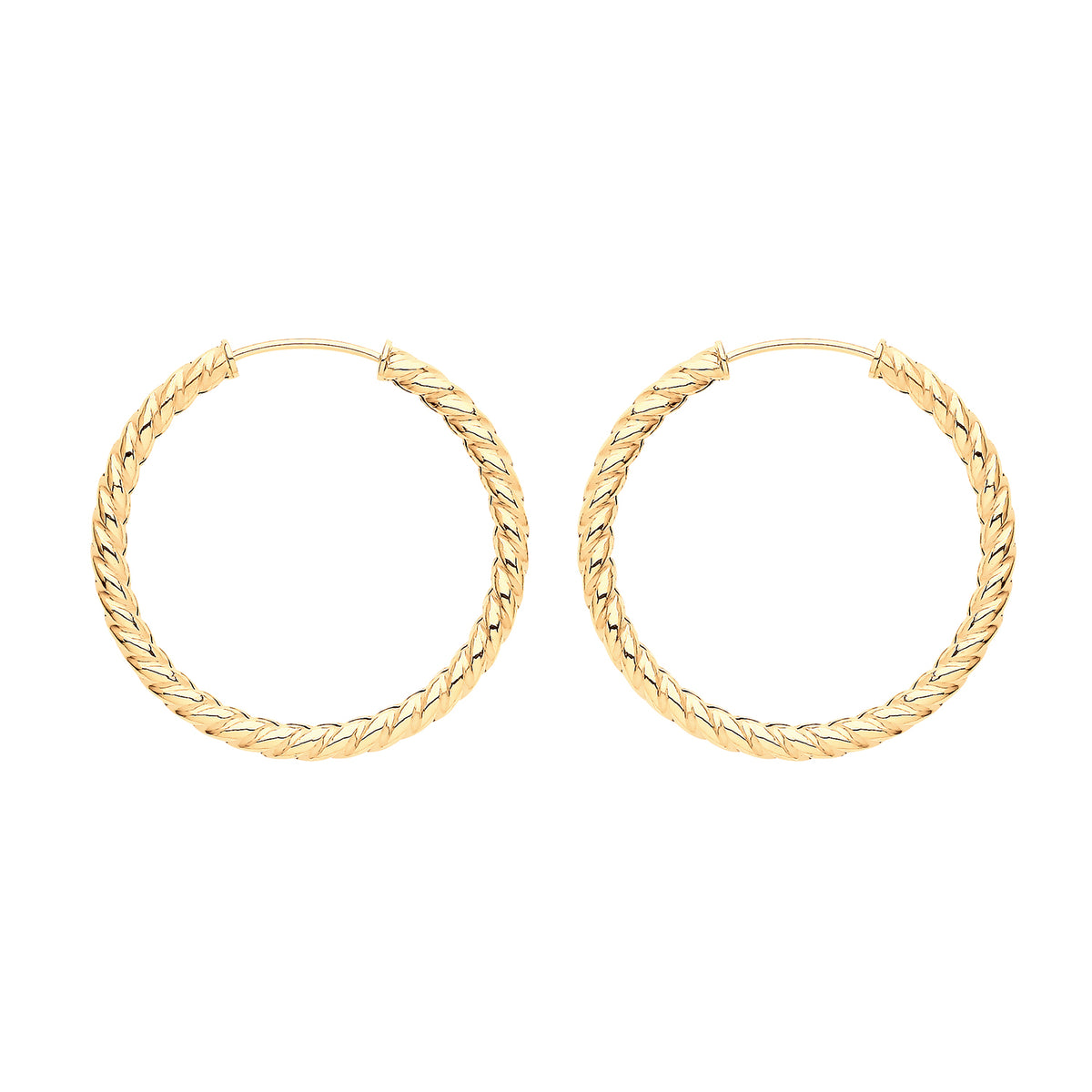 9ct Gold Twisted Sleepers - ES181