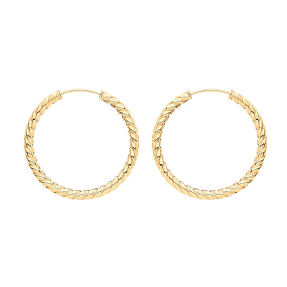 9ct Gold Twisted Sleepers - ES181