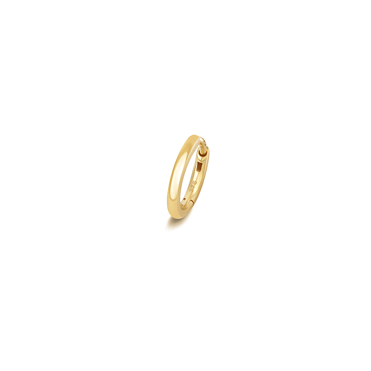 9ct Gold Round Tube Cartilage Hoop - Long Post - ES2002P