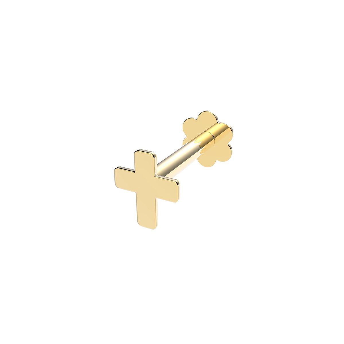 9ct Gold Cross Cartilage Labret - ES2032