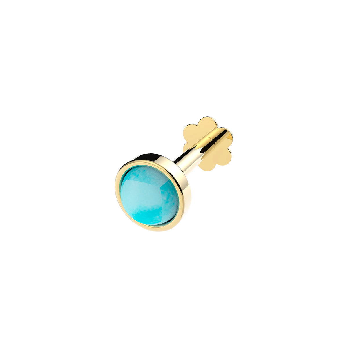 9ct Gold Turquoise Cartilage Labret - ES2046