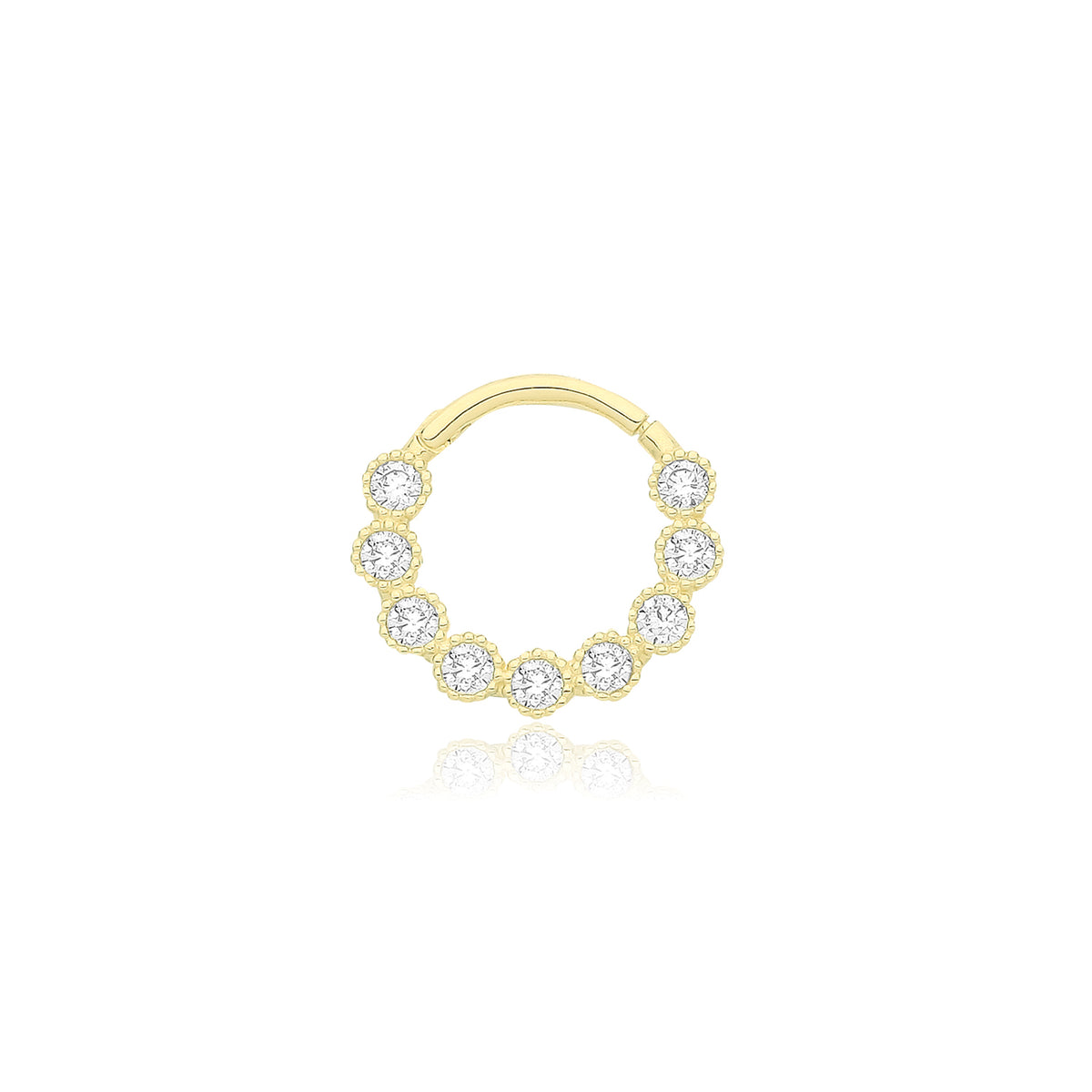 9ct Gold CZ Septum Piercing - ES2058