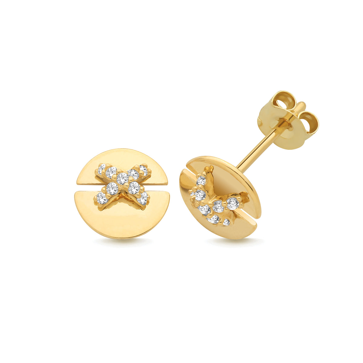 9ct Yellow Gold Heart Shape Clickers - ES2169