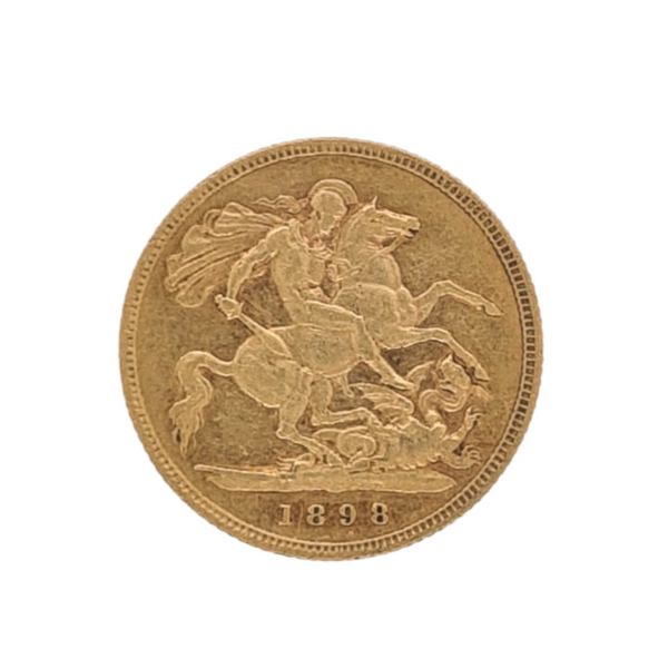 1898 Half Sovereign Gold Coin - Veil Victoria
