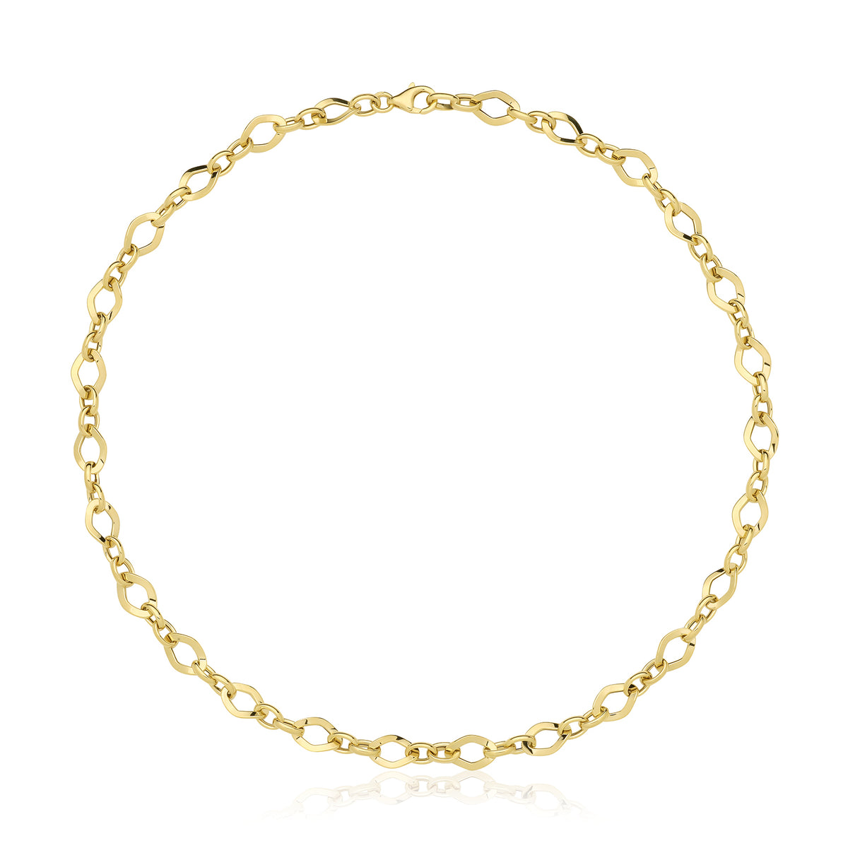 9ct Gold Hollow Necklace - NK462