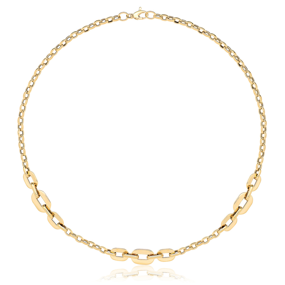 9ct Gold Hollow Necklace - NK471