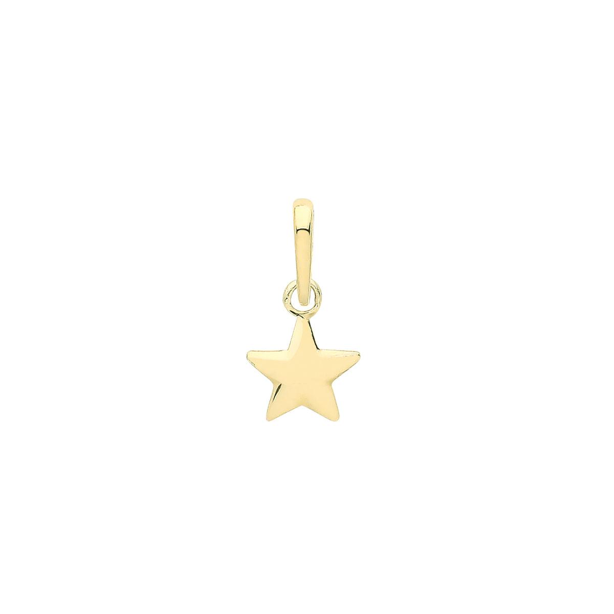9ct Gold Plain Star Pendant - PN1271