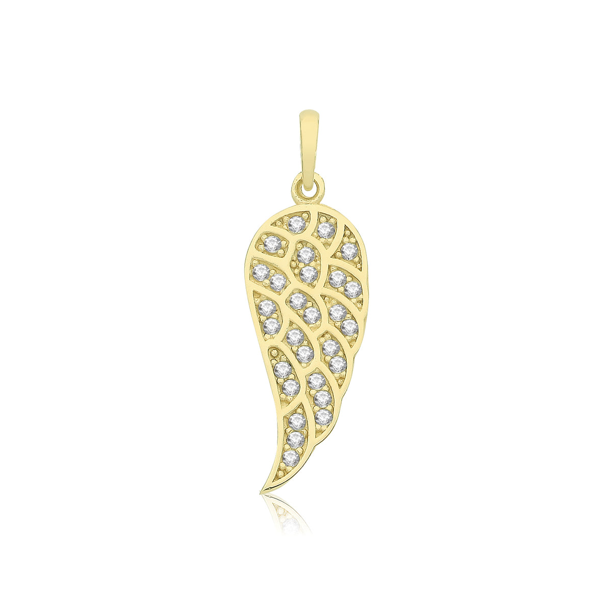 9ct Gold Angel Wing Pendant - PN1314
