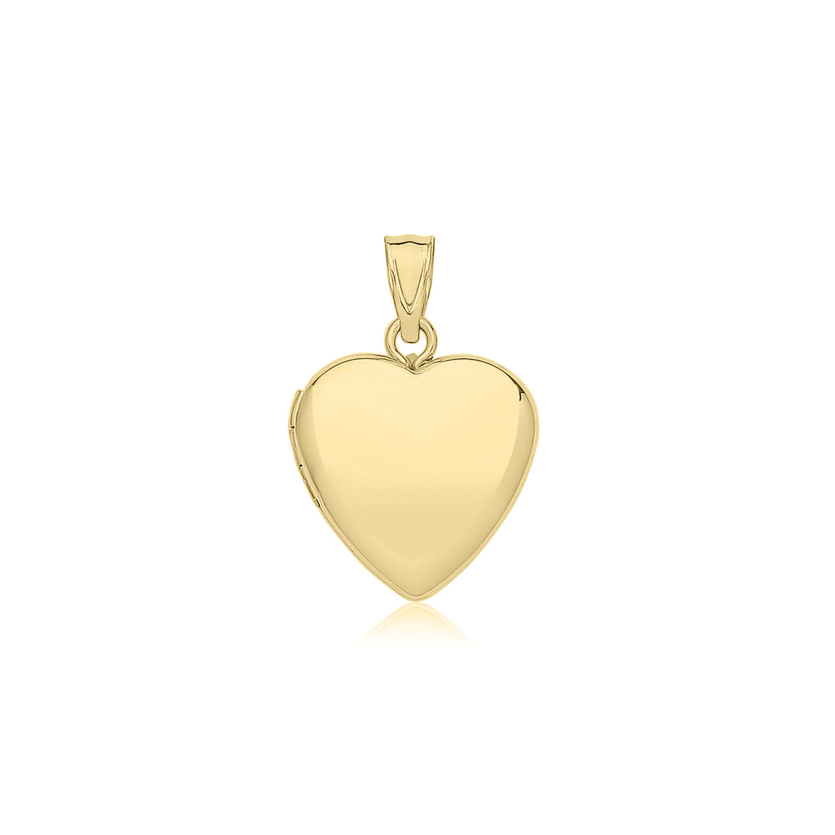 9ct Yellow Gold Plain Heart Locket Pendant - PN1321