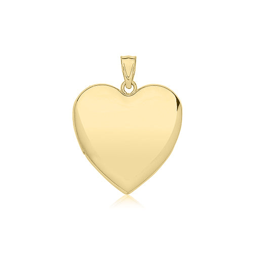 9ct Yellow Gold Plain Heart Locket - PN1323