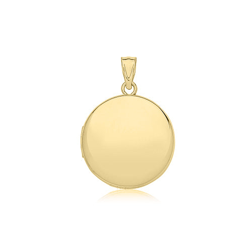 9ct Yellow Gold Plain Round Locket - PN1324