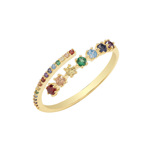 9ct Gold Rainbow Wrap Ring - RN1620