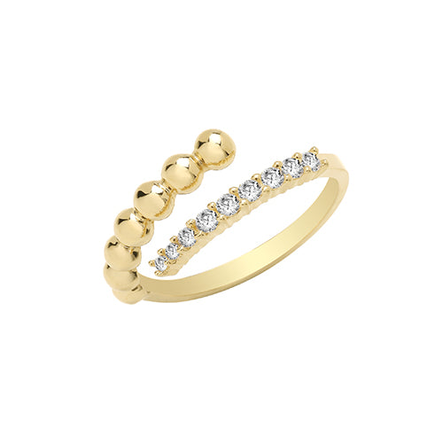 9ct Gold Wraparound Bobble Ring - RN1663