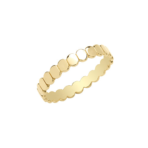 9ct Gold Oval Disc Ring - RN1664