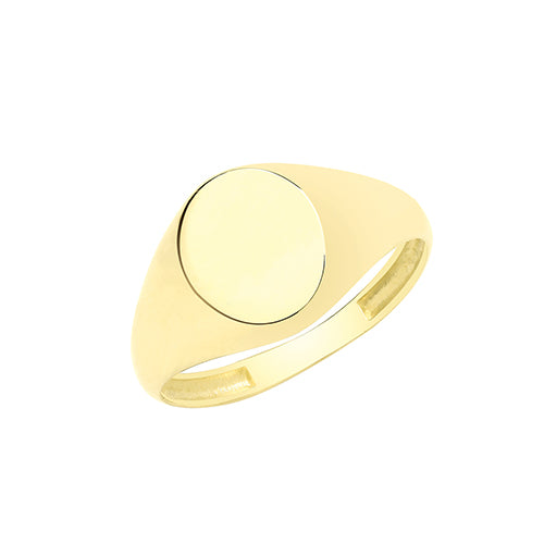 9ct Gold Oval Signet Ring - RN950