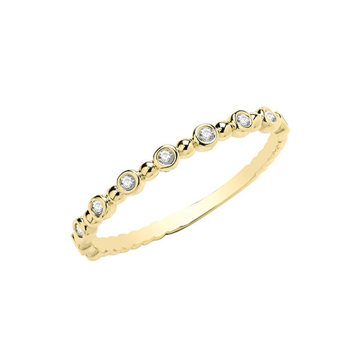 9ct Gold Bobble Ring - RN958