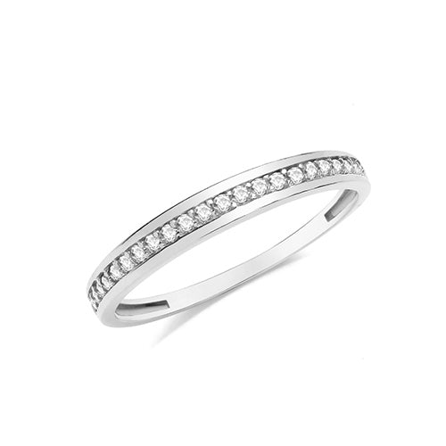 9ct Gold CZ Half Eternity Ring - RN964W