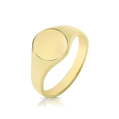 9ct Yellow Gold Oval Signet Ring 10mm x 8mm - TG102