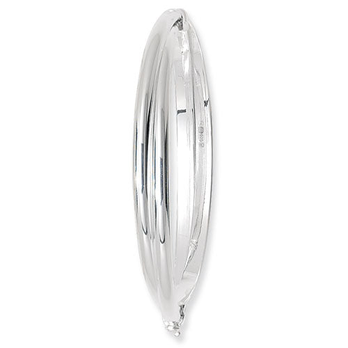 Sterling Silver D Shape Entwined Hinged Bangle G4127