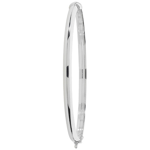 Sterling Silver Hinged Oval Bangle G4278
