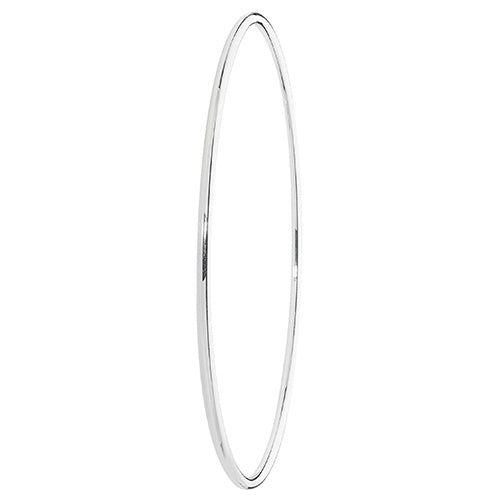 Sterling Silver Round Tube Plain Bangle G4317
