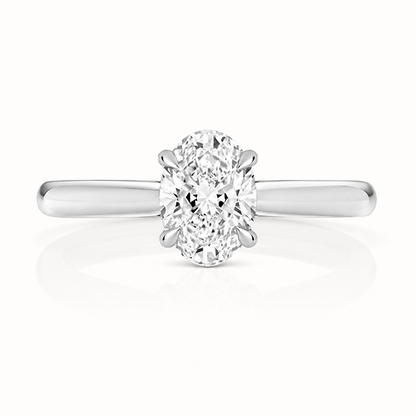 18ct white gold oval lab diamond engagement ring alternative view