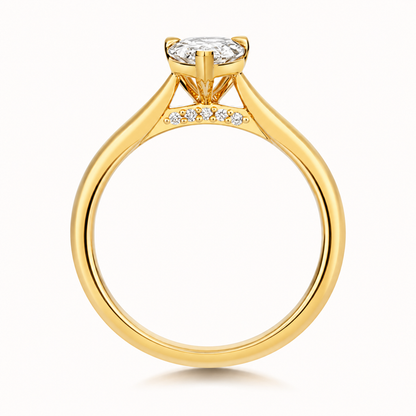18ct gold pear lab diamond engagement ring alternative view