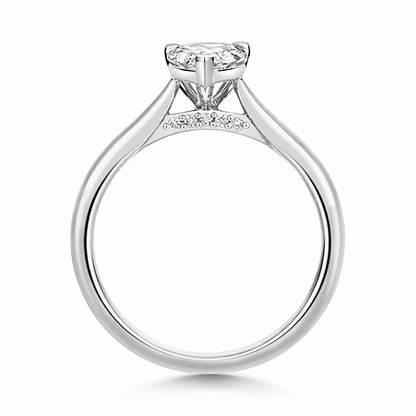 18ct gold pear lab diamond engagement ring alternative view