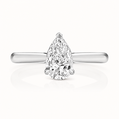 18ct gold pear lab diamond engagement ring alternative view