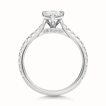 18ct gold pear lab diamond engagement ring alternative view