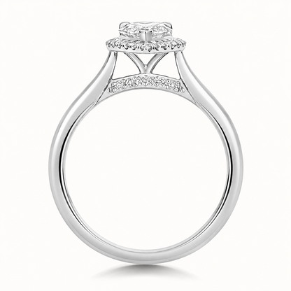 18ct gold pear lab diamond engagement ring alternative view