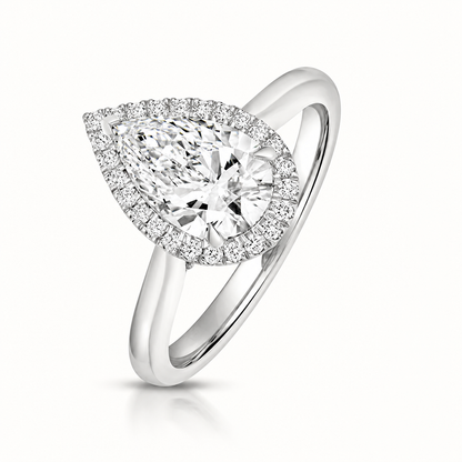 18ct gold pear lab diamond engagement ring alternative view