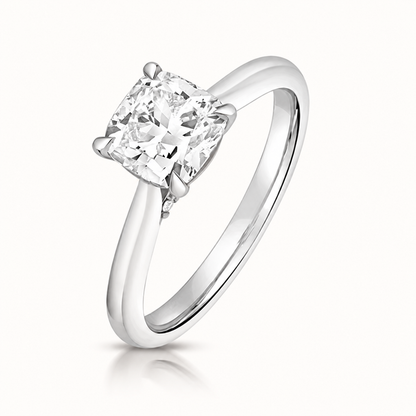 18ct gold cushion lab diamond engagement ring alternative view