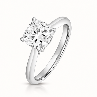 18ct gold cushion lab diamond engagement ring alternative view