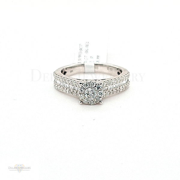 9ct White Gold Diamond Engagement ring - 0.68ct