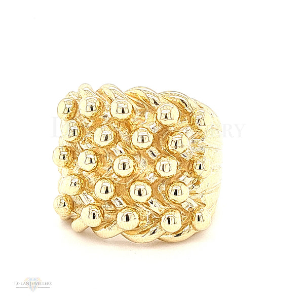 9ct Gold 5 Row Keeper Ring - 42.6g