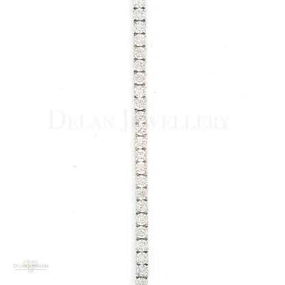 White Gold Diamond Tennis Bracelet - 1.02ct