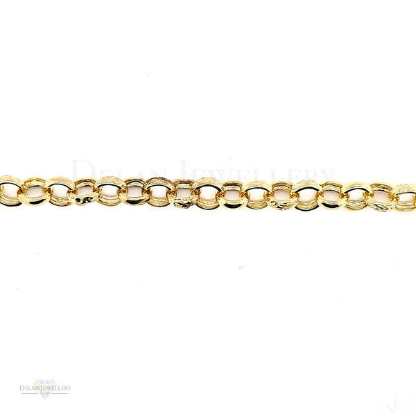9ct Yellow Gold Children's Belcher Bracelet -12.9g