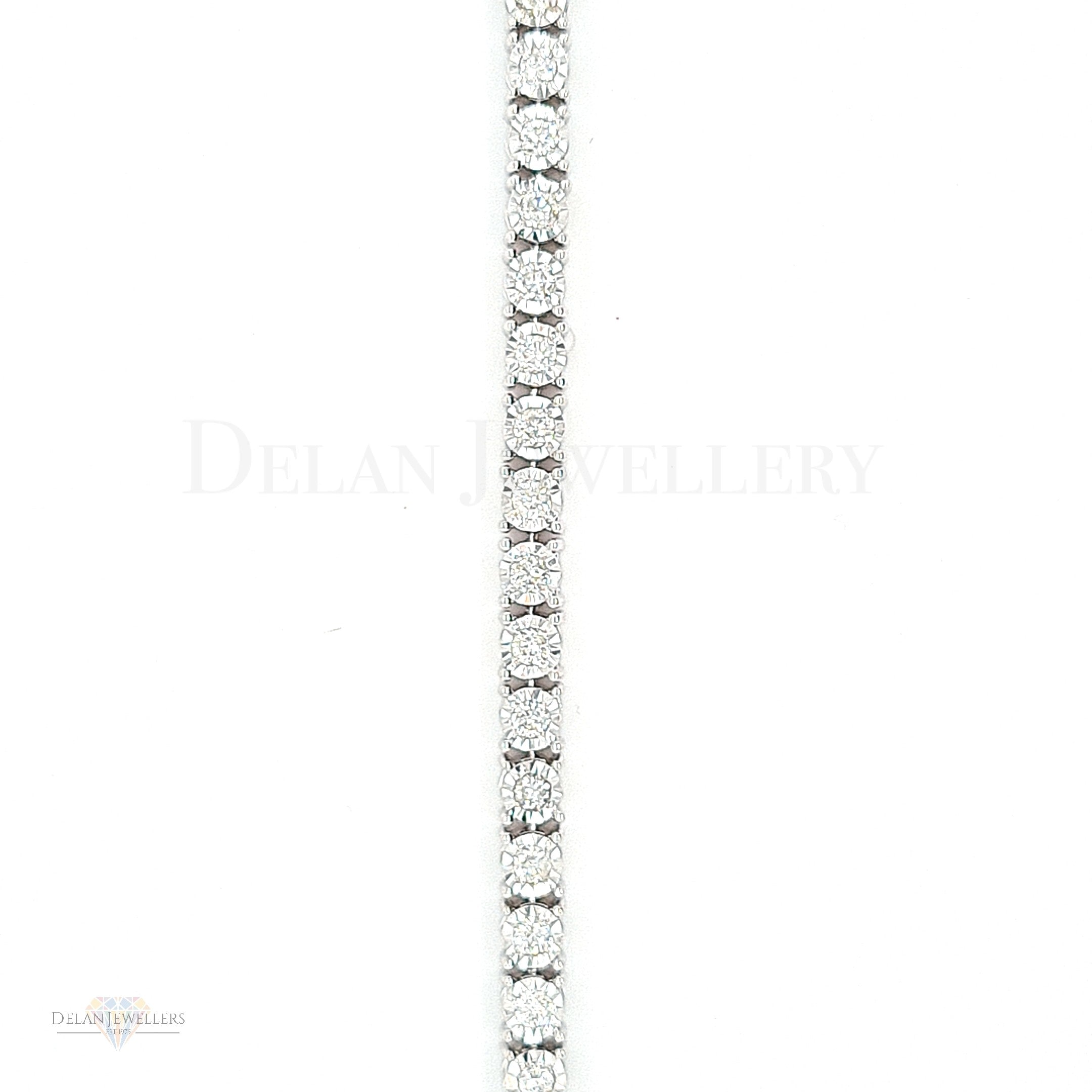 White Gold Diamond Tennis Bracelet - 2ct