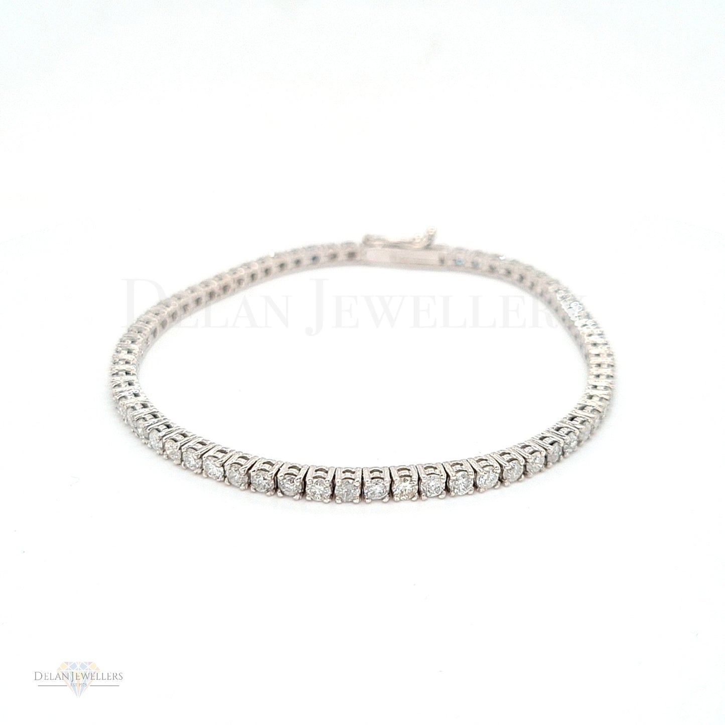 White Gold Diamond Tennis Bracelet - 3.70ct