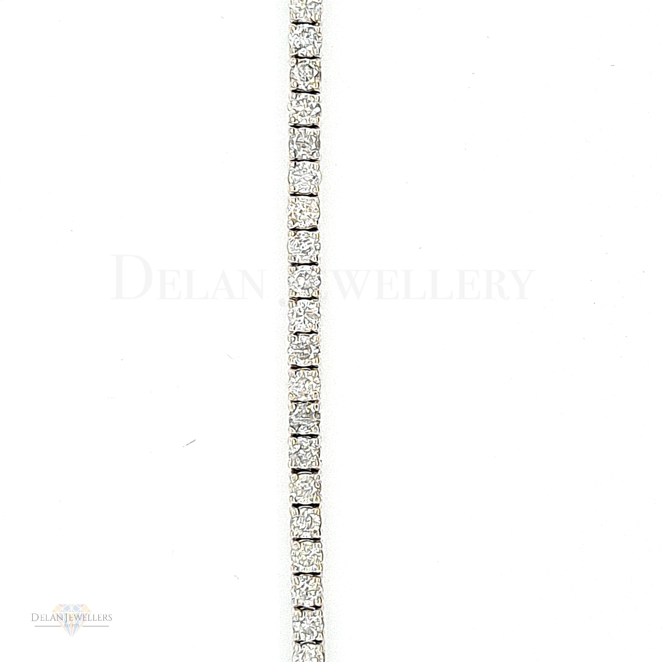 White Gold Diamond Tennis Bracelet - 3.70ct