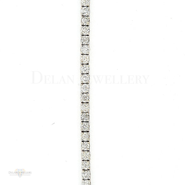 White Gold Diamond Tennis Bracelet - 3.70ct