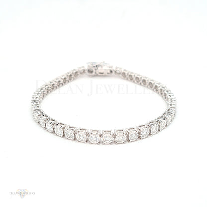 White Gold Diamond Tennis Bracelet - 3ct