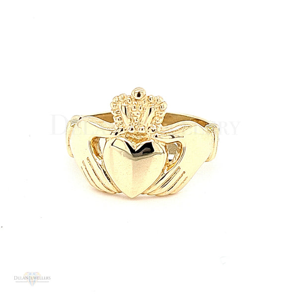9ct Yellow Gold Claddagh Ring - 13.6g