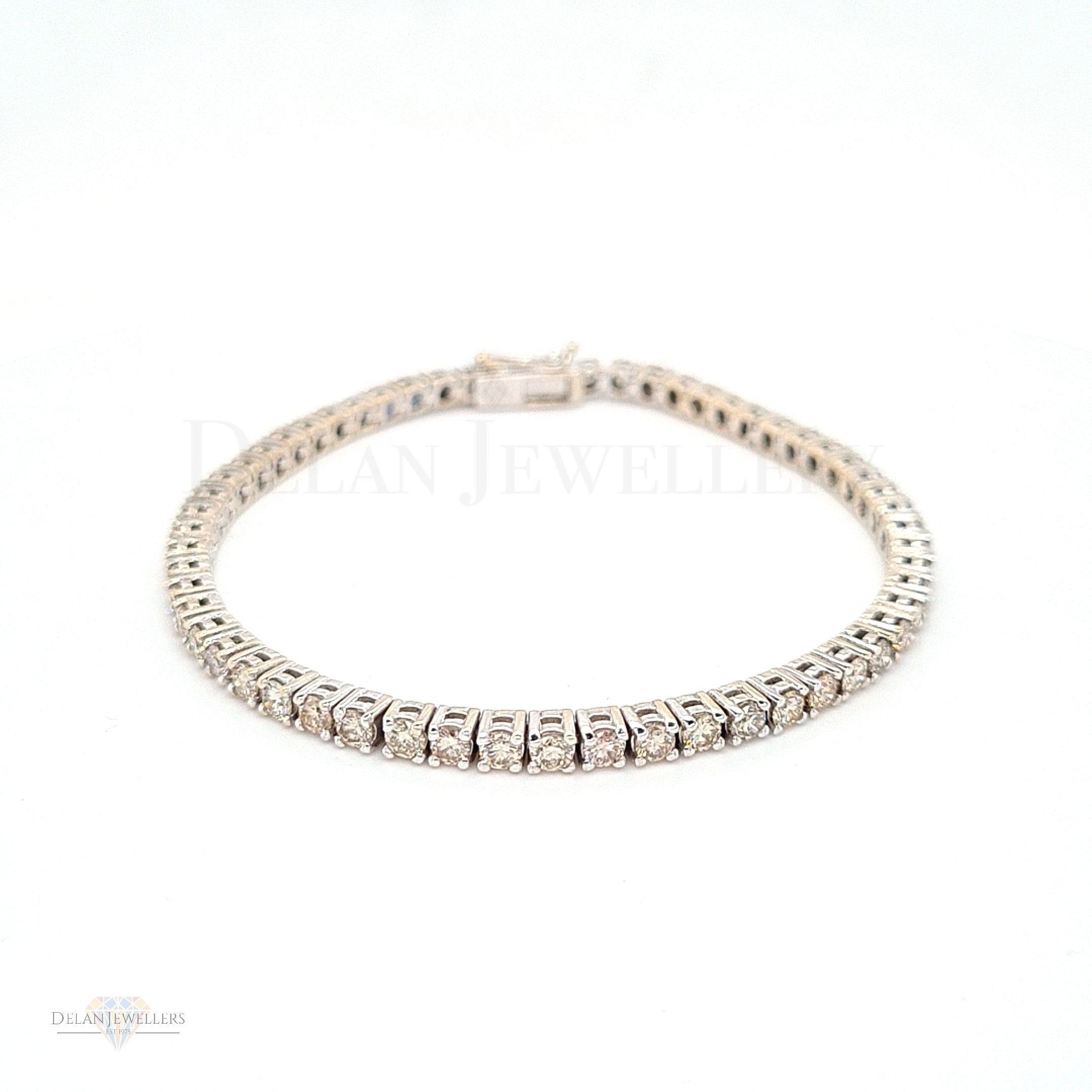 White Gold Diamond Tennis Bracelet - 4ct