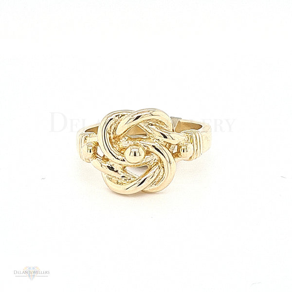 9ct Yellow Gold Knot Ring - 9.3g