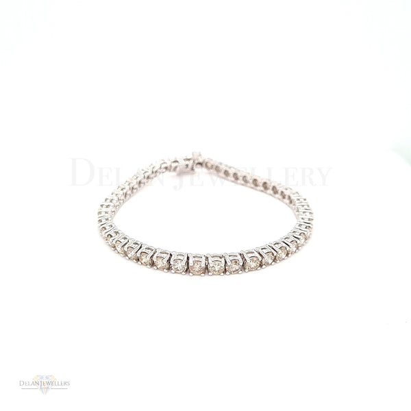 White Gold Diamond Tennis Bracelet - 8ct