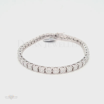 White Gold Diamond Tennis Bracelet - 2ct